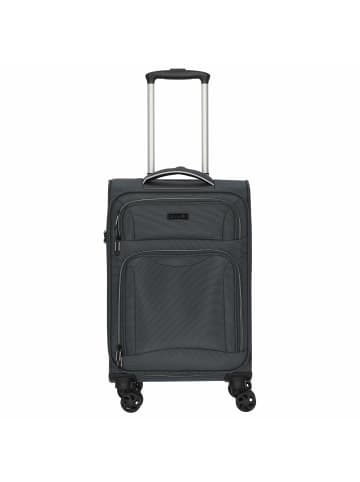D&N Travel Line 9204 - 4-Rollen-Kabinentrolley S 55 cm (schwarz) in grau