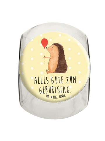Mr. & Mrs. Panda Vorratsbehälter Igel Luftballon mit Spruch in Gelb Pastell