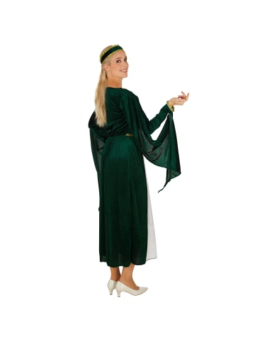 tectake Prinzessin/Edelfrau, in grün/weiß, Langes Burgprinzessinnen-Kleid
