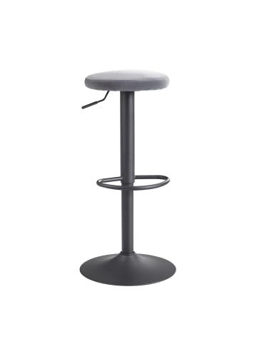 FineBuy Barstuhl in Schwarz / Samt / 40x40x79