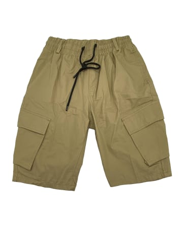 Forbest Cargo Bermuda Shorts Kurze Freizeit Hose mit Tunnelzug in Beige