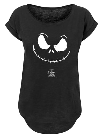 F4NT4STIC Long Cut T-Shirt Disney Nightmare Before Christmas Jack Face in schwarz