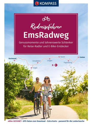 Kompass-Karten KOMPASS Radreiseführer Emsradweg | Von der Senne bis zur Nordsee. Mit...