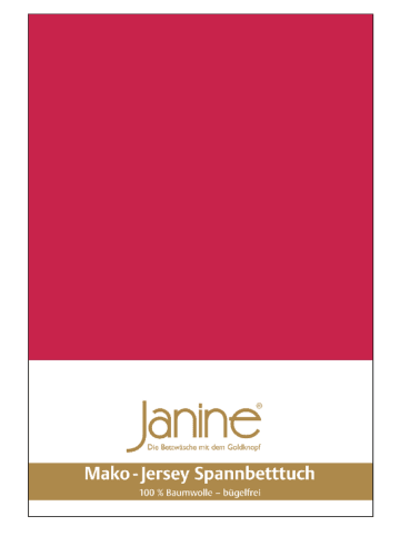 Janine Spannbetttuch Mako Feinjersey in rot