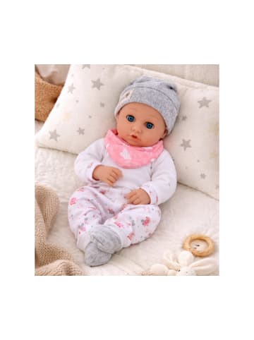 Wisam® Babypuppe mit Fütterungszubehör, Lätzchen, Mütze, 28 cm