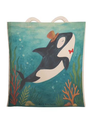 Mr. & Mrs. Panda Beutel Orca Zylinder Design ohne Spruch in Weiß