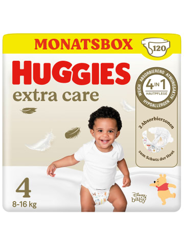 HUGGIES Babywindeln Extra Care mit Disney-Design Größe 4, 120 Windeln (2x60)
