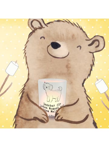 Mr. & Mrs. Panda Teelichthalter Malteser Moment mit Spruch in Transparent