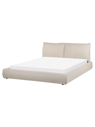 Beliani Doppelbett VINAY in Beige - (W) 176 x (H) 90 x (L) 233 cm
