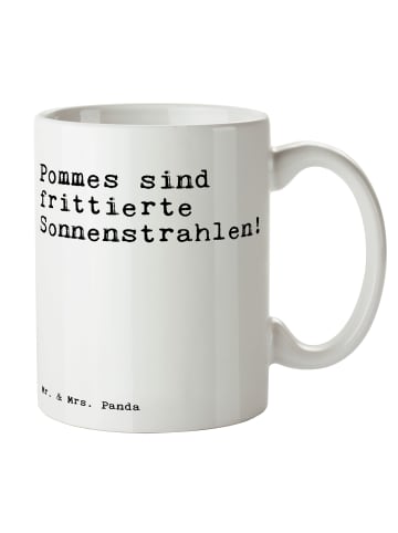 Mr. & Mrs. Panda Becher Pommes sind frittierte Sonnenstrahlen!..... in Weiß