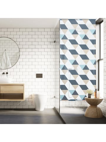 relaxdays Duschrollo Triangle in Bunt - (B)120 x (H)240 cm