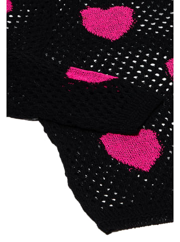 sweeties by leo Damen Strickpullover in Schwarz Pink