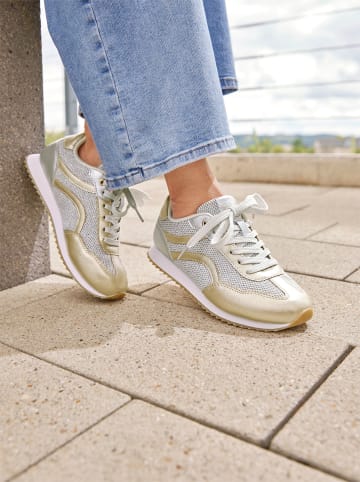 Heine Sneaker in weiß-goldfarben