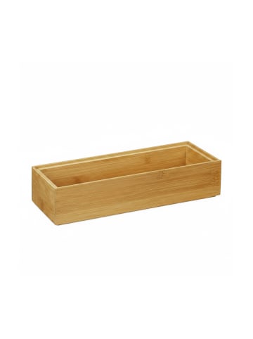 relaxdays 4x Ordnungsbox in Natur - (B)23 x (H)5 x (T)7,5 cm