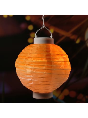 MARELIDA LED Solar Lampion in gelb - D: 20cm
