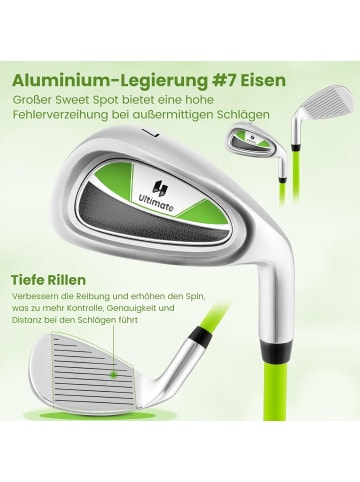 COSTWAY Golf Eisen 7 für Kinder 8-10 Jahren in Grün