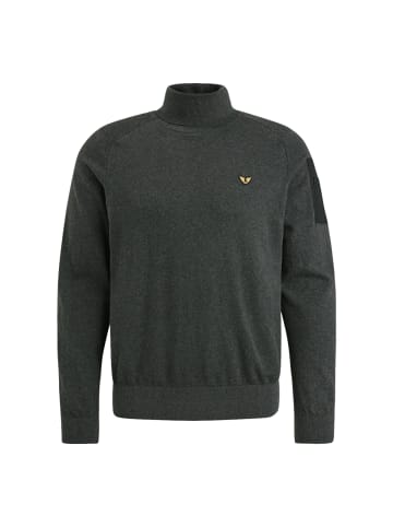 PME Legend Sweatshirt Turtleneck Cotton Knit in antracite melee