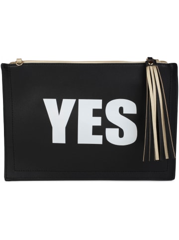 styleBREAKER Clutch Handtasche in Gold / Schwarz