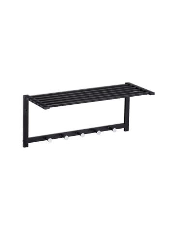 relaxdays Wandgarderobe in Schwarz - (B)65 x (H)28 x (T)25 cm