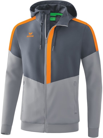 erima Trainingsjacke "Squad Tracktop Jacke Mit Kapuze" in Grau