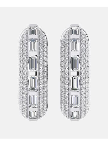 Ethische Diamanten Ohrringe aus 375 Weißgold mit Lab Grown Diamant