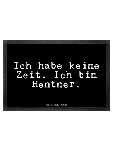 Mr. & Mrs. Panda Fußabstreifer Ich habe keine Zeit.... mit Spruch in Schwarz