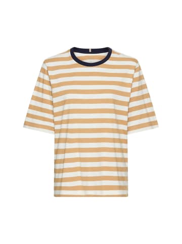 Camel Active T-Shirt mit Streifenmuster in Karamell