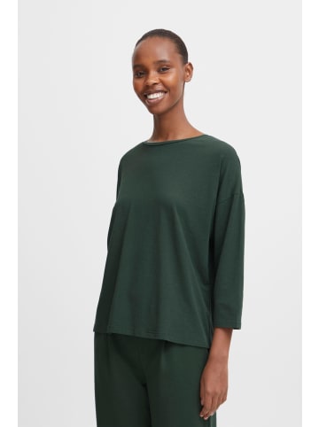 b.young T-Shirt lockere Passform 3/4-Ärmel gestricktes Design in Grün