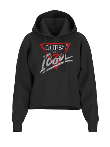 Guess Hoodie 'ICON' in schwarz