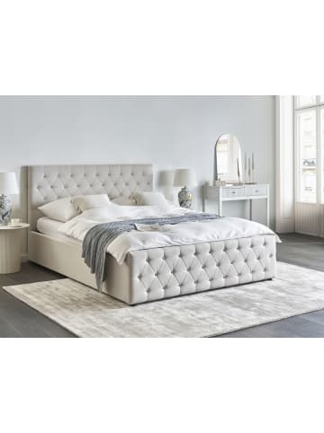 Beliani Doppelbett AMIENS in Beige - (W) 171 x (H) 109 x (L) 217 cm