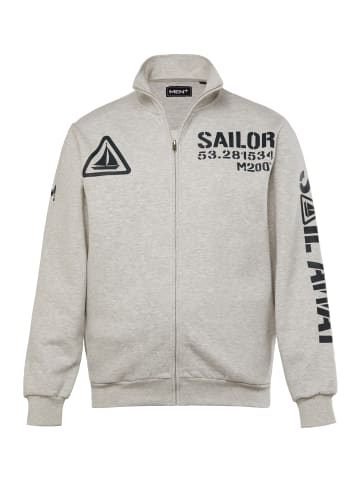 Men Plus Sweatjacke in grau melange
