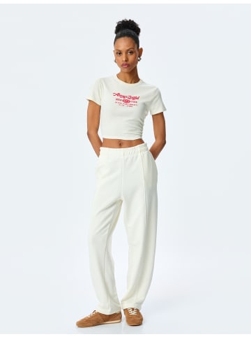 KOTON Sweat Bottoms in Ekru