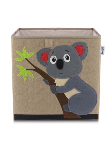 Lifeney Aufbewahrungsbox Koala dunkel, 33 x 33 x 33 cm