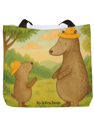 Mr. & Mrs. Panda Shopper Bären mit Hut Design ohne Spruch in Weiß