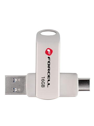 COFI 1453 FORCELL F-DATA Metal Duo USB-Stick in Silber