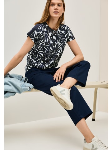 Cecil 'Print Shirt mit Details' Marineblau