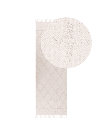 Beliani Läufer TOZLU in Beige - (W) 80 x (H) 1.5 x (L) 230 cm