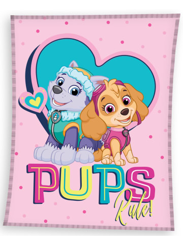 Paw Patrol Decke / Fleecedecke "Paw Patrol" in Rosa