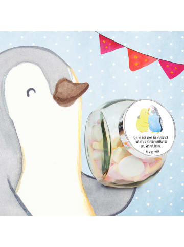 Mr. & Mrs. Panda Kaffeedose Wellensittich Liebe mit Spruch in Weiß