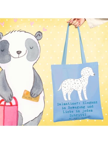 Mr. & Mrs. Panda Shopping Bag Dalmatiner Charme mit Spruch in Sky Blue