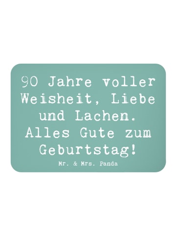 Mr. & Mrs. Panda Magnet Spruch 90. Geburtstag mit Spruch in Meeresbrise