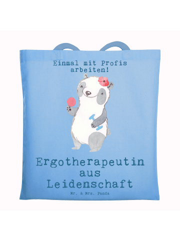 Mr. & Mrs. Panda Shopping Bag Ergotherapeutin Leidenschaft mit S... in Sky Blue