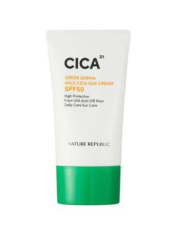 NATURE REPUBLIC Sonnencreme Green Derma Mild Cica Sunscreen SPF 50, 50 ml