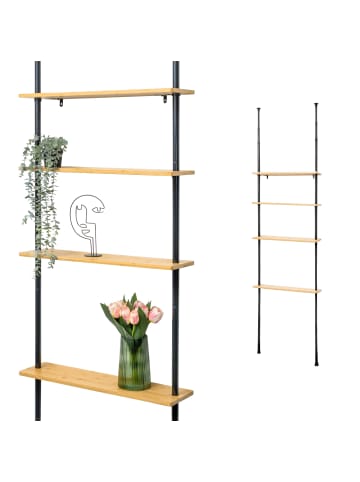 bremermann Teleskop-Eckregal Schwarz