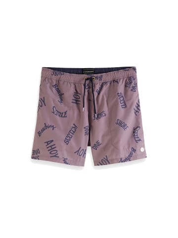 Scotch & Soda Badeshorts in Dunkelrot
