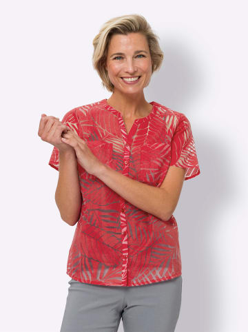 Sieh an! Kurzarm-Bluse in rot