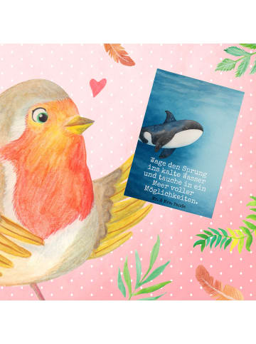 Mr. & Mrs. Panda Beileidskarte Orca Design mit Spruch in Weiß