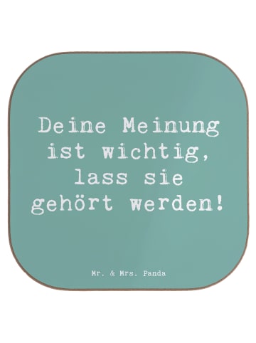 Mr. & Mrs. Panda Tischschoner Spruch Mutig zu seinen Meinungen s... in Meeresbrise