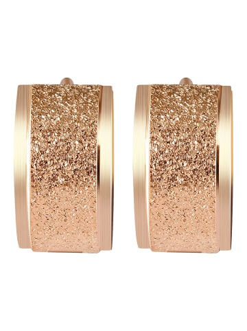 Adeliás Damen Ohrringe – Klappcreole aus Edelstahl in gold