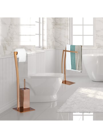 relaxdays WC Garnitur in Kupfer - (B)20 x (H)71 x (T)20 cm